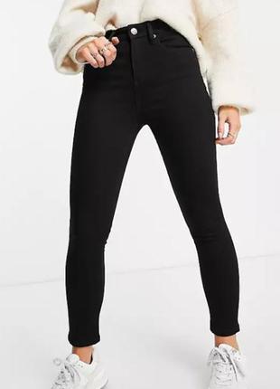 Фирменные стрейчевые джинсы скинни высокая посадка denim h&m