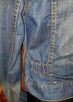 Синя джинсова курточка fcuk р12-40 на ґудзички8 фото