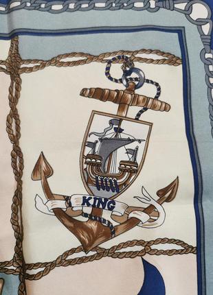 Продам шёлковый платок king морская тематика2 фото