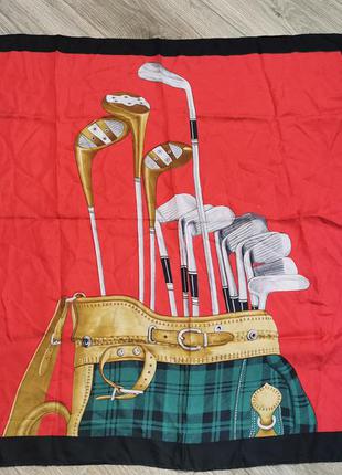 Продам шёлковый платок тематика golf