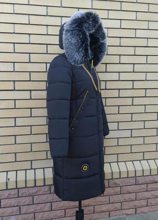 Пуховик, пальто с мехом песца, отличное качество, размерчик 58.4 фото