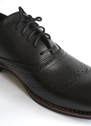 Туфли мужские кожаные черные броги обувь классическая rosso avangard felicete uomo black pelle5 фото