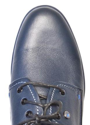 Туфли мужские кожаные синие rosso avangard bootblu демисезонные7 фото