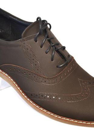 Туфли мужские комфорт на каждый день кожаные коричневые обувь больших размеров rosso avangard bs felicete brcr1 фото