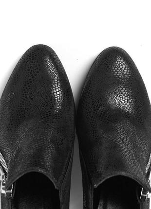 Туфли женские на каблуке eterno zipript black lether by rosso avangard черные змеиный узор10 фото
