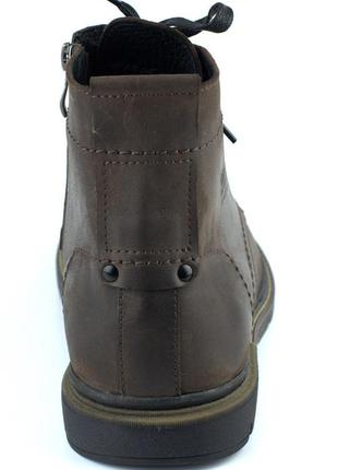 Зимние утепленные коричневые ботинки больших размеров кожаные на меху rosso avangard falconi crazy brown6 фото