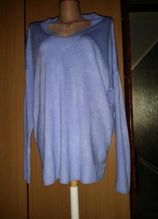 Жіночий блакитний джемпер пуловер f&f розмір 18