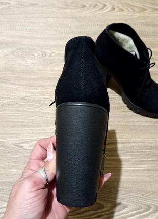 Черные замшевые ботинки натуральная замша ботильоны3 фото