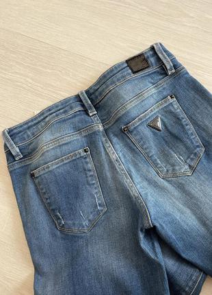 Джинсы скини средняя посадка guess джинсы синие4 фото