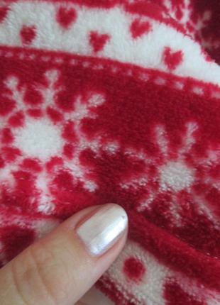 Шикарний плюшевий теплий затишний халат в норвезька орнамент з капюшоном love sleep dream.7 фото