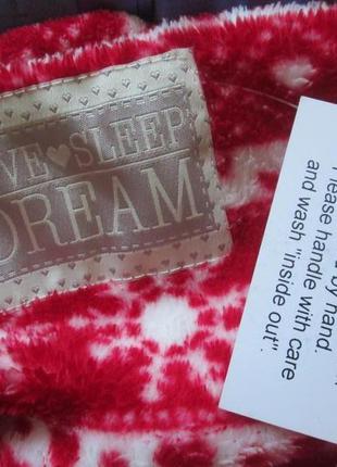 Шикарный плюшевый теплый уютный халат в норвежский орнамент с капюшоном love sleep dream.8 фото