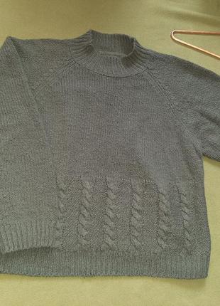 Классный вязаный свитер оверсайз