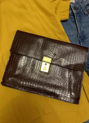 Фірмовий шкіряний клатч leather fashion,сумка,ділова сумочка