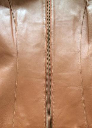 Кожаная кожаная 100% куртка пиджак s/ m6 фото
