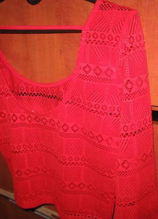 Топ crop ярко-красный