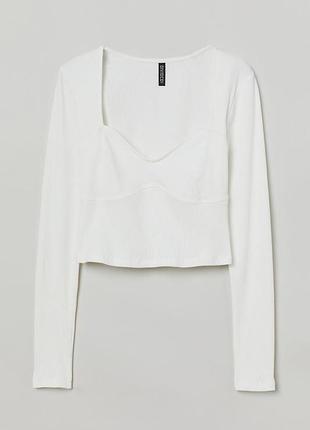 Новий жіночий топ в рубчик h&m розм. s, m,  l