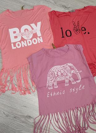 Футболки з бахромою