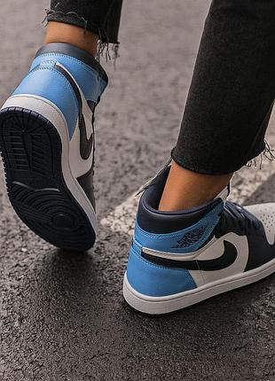 Кросівки air jordan retro 1 "blue" 6