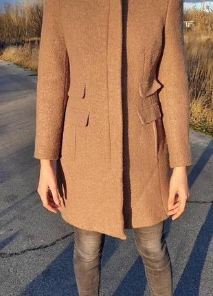 Жіноче шерстяне пальто next нове гірчичне, жіноче пальто camel