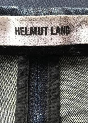 Helmut lang джинсовая юбка с кожаными вставками  42-448 фото
