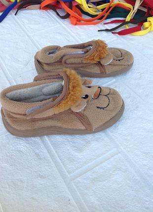 Комнатные тапочки на липучках р.23  14см мальчик-девочка