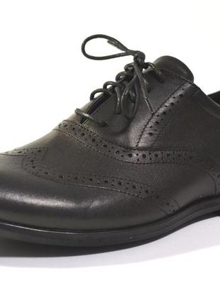 Мужская обувь больших размеров батальная туфли кожаные черные на каждый день rosso avangard felicete crock1 фото