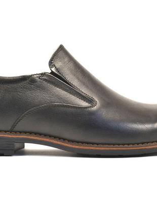 Туфли лоферы мужские кожаные черные без шнурков на резинках rosso avangard feliceite mono2 фото