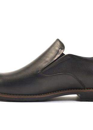 Туфли лоферы мужские кожаные черные без шнурков на резинках rosso avangard feliceite mono3 фото