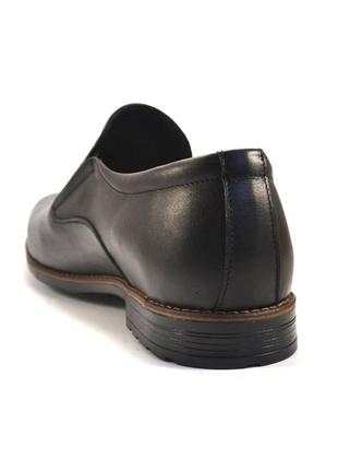 Туфли лоферы мужские кожаные черные без шнурков на резинках rosso avangard feliceite mono6 фото