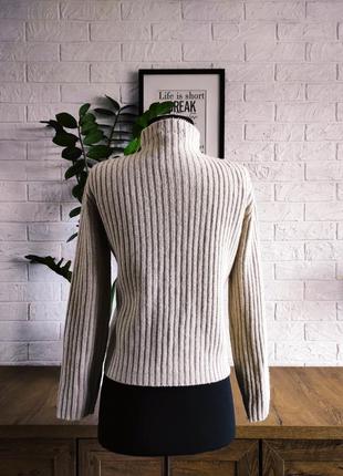 Свитер пуловер бренд mexx косы бежевый,серый, шерсть,р.s,m, 36,382 фото