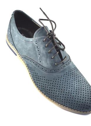 Обувь большого размера летние туфли мужские замшевые в сеточку rosso avangard romano navy grey perf bs