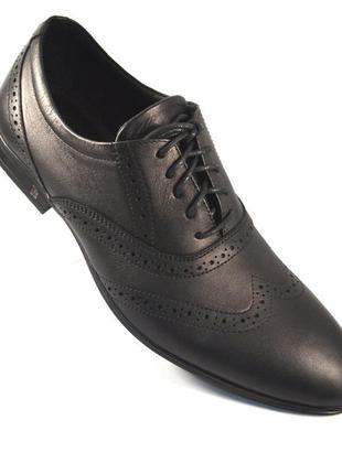 Обувь большого размера туфли мужские кожаные классические оксфорды броги черные rosso avangard bs lord protec
