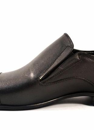 Туфли мужские на резинке черные кожаные классические обувь rosso avangard lord moc3 фото