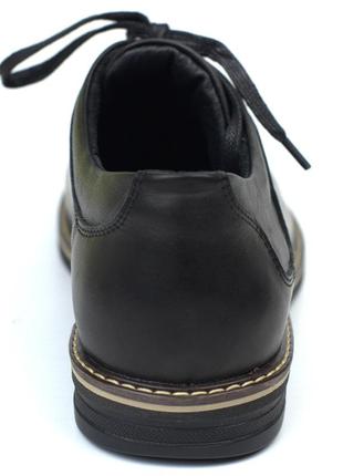 Кожаные мужские облегченные туфли черные обувь комфорт rosso avangard prince 2 black comfort4 фото