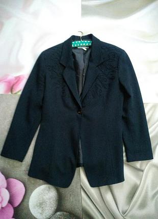 Вінтаж мода 80-х років ernestina cerini піджак з вишивкою 100%вовна