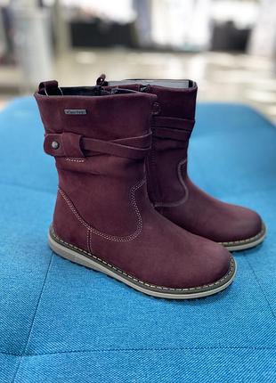 Чобітки дитячі шкіряні нубук утеплені на хутрі