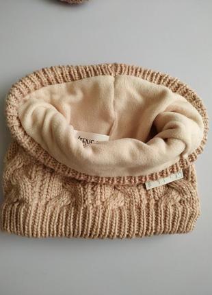 Зимний комплект шапка и снуд на флисе, р. 524 фото