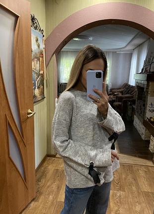 Свитер zara с лентами