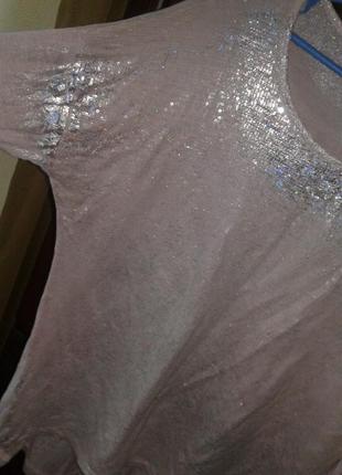 Туника блуза с паетками  и напьілением италия2 фото