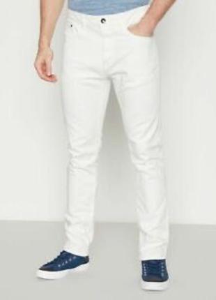 Новые белые мужские джинсы скини укорочённые slim fit 32r red herring