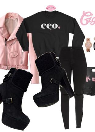 Красивые тёплые ботинки авиаторы  бренд carli liotti