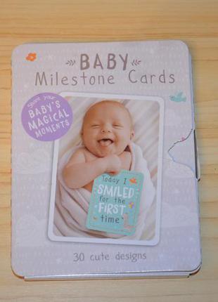 Baby milestone cards, книжечка карточек для фотосъемки малыша