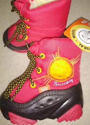 Сапоги дутики сноубутсы демар санни красный р.20/21, 26/27 новые, распродажа