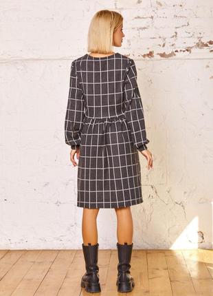Шерстяне плаття в клітинку 3