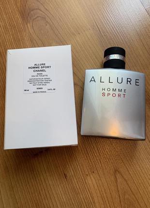 Чоловічі парфуми chanel allure homme sport 100 ml tester.1 фото