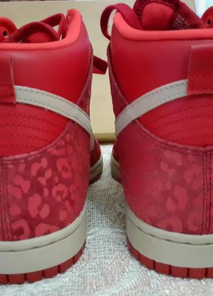 Nike, dunk leopard red, размер eur 407 фото