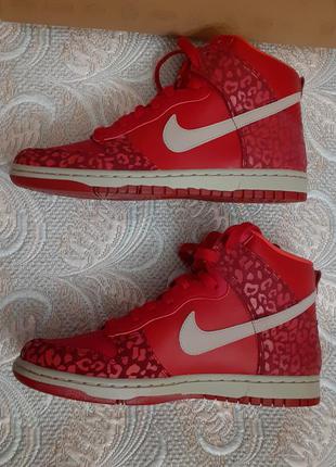 Nike, dunk leopard red, размер eur 406 фото