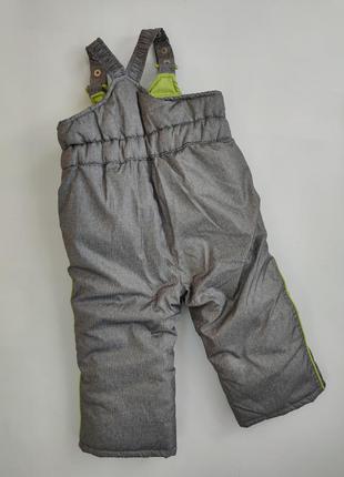 Напівкомбінезон мембранні штани лижні coccodrillo 80 см на 12 місяців 1 рік4 фото