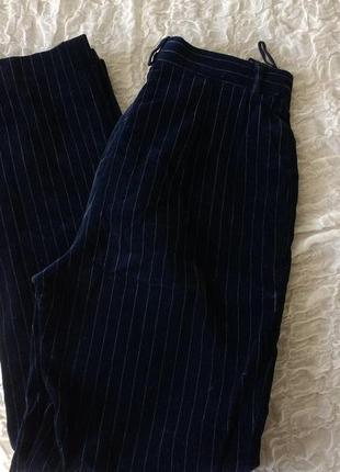Велюровые прямые брюки на талию теплые chillytime 38/м2 фото