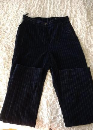 Велюровые прямые брюки на талию теплые chillytime 38/м3 фото